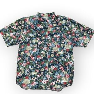 Vintage CAPACITY Floral Button-Down Blouse | Women’s M | Shoulder Pads